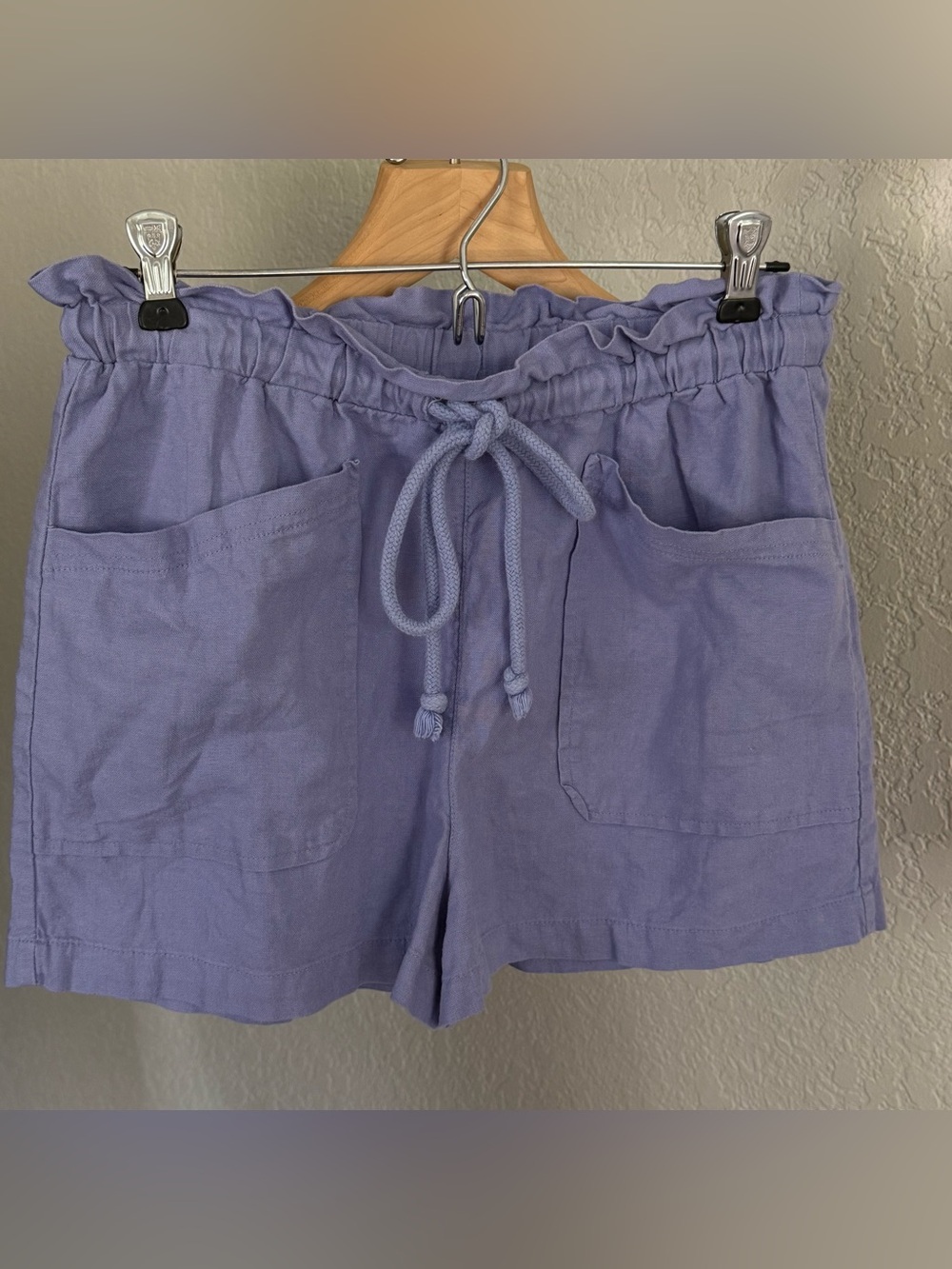 Universal Thread Lavender Linen Blend Pull-On Shorts Size Small